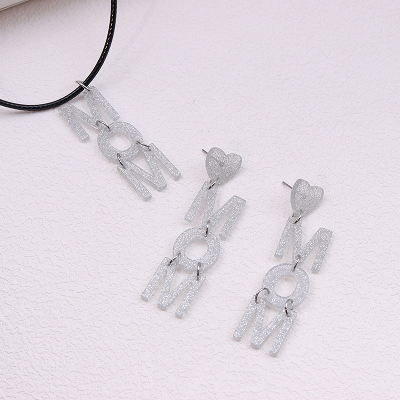 Wholesale Mother's Day Acrylic Printed Earrings